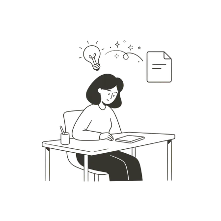 Idea lightbulb illustration for timestamped note-taking